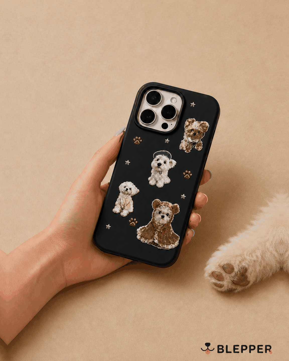 Personalised Pet Gilded Glow iPhone Case